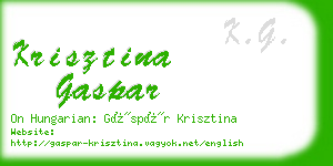 krisztina gaspar business card